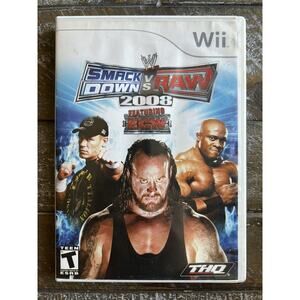 WWE Smackdown Vs. Raw 2008 for Nintendo Wii - Complete Game in Good Condition
